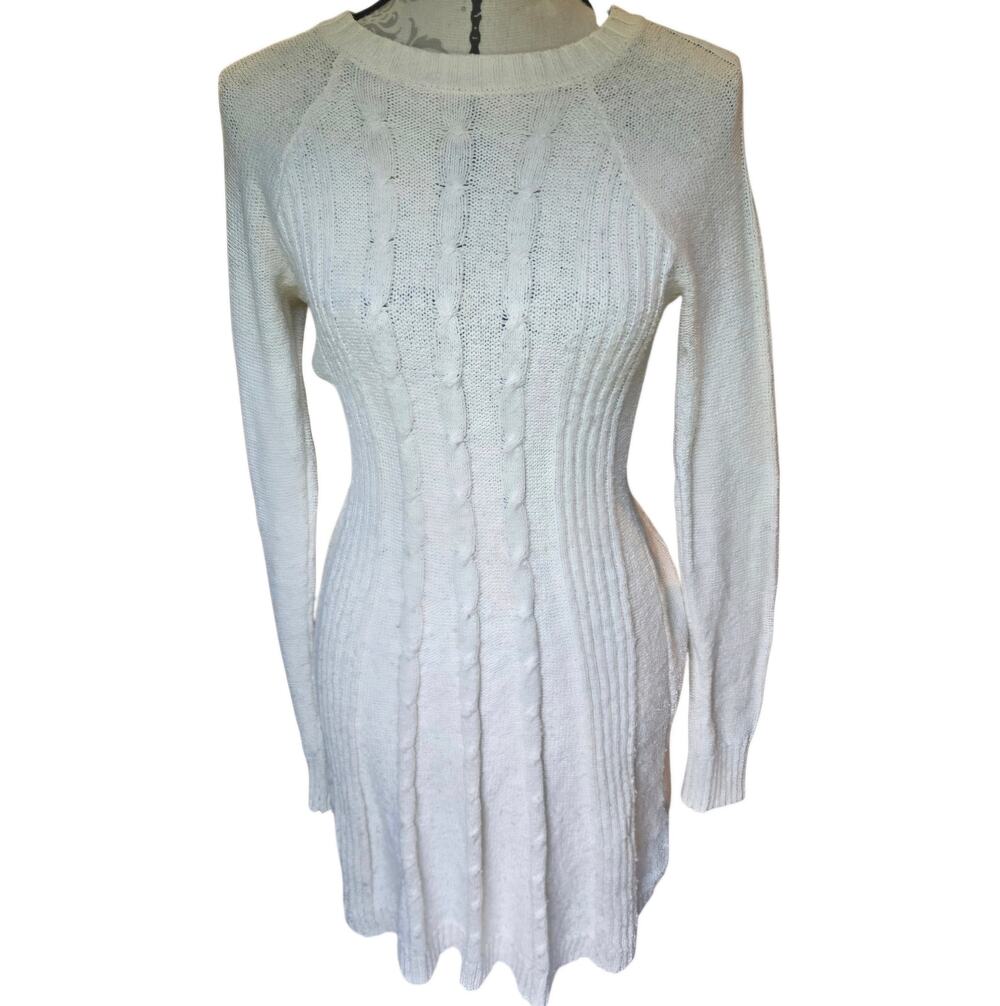 Hollister Y2k White Sweater Dress Size Medium